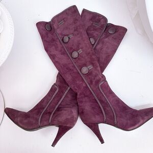 Antonio Melani Purple suede knee high boots size 7